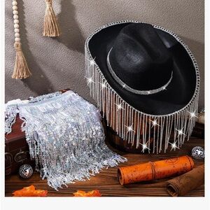 Mepase 2 Pcs Rhines...tume (Black,
Silver)